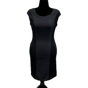 Little Black Dress LBD Textured Sheath Cap Sleeve Size 10 Marc New York